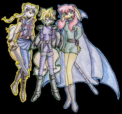 Three of the Main Characters. (From left to right; Nyanza Deseray, Jessica Shardiana, and Aerial Delanno)